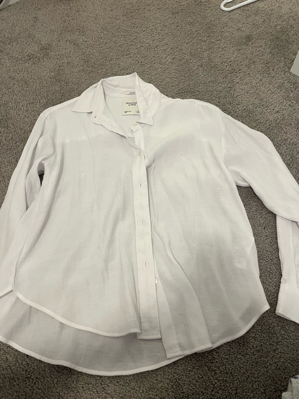 Abercrombie & Fitch Oversized White Button-Down Shirt